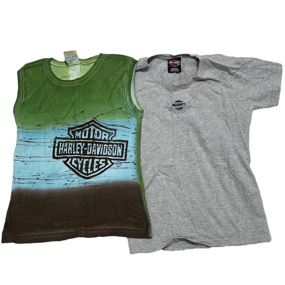 HARLEY DAVIDSON Top Tank Tie dye cut out small medium EUC Maui Cotati Bundle Lot